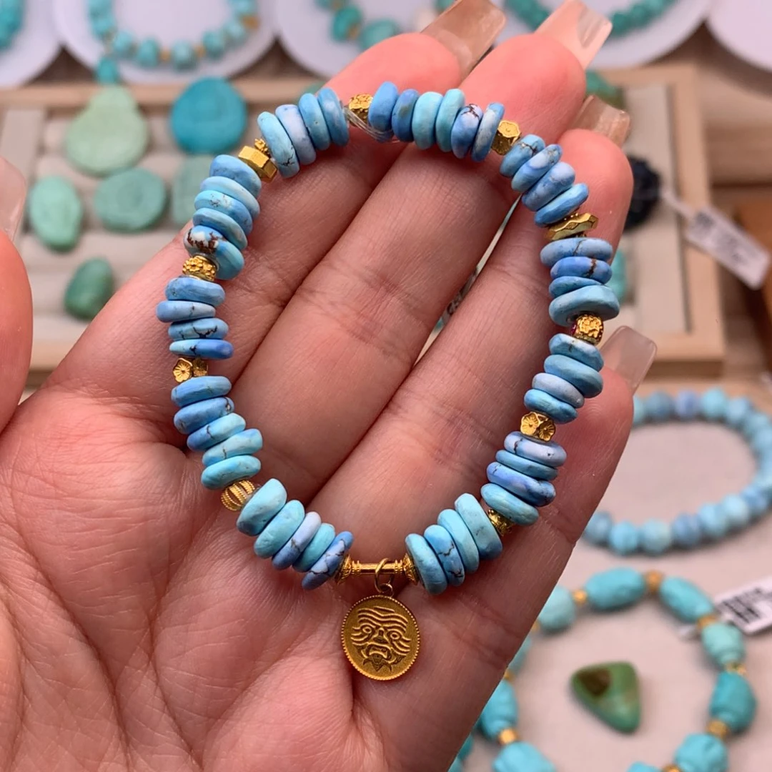 绿松石珠宝奇石未镶嵌藏扣