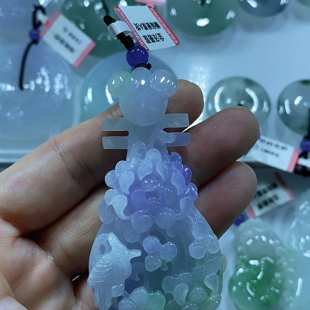 定制翡翠未镶嵌翡翠吊坠