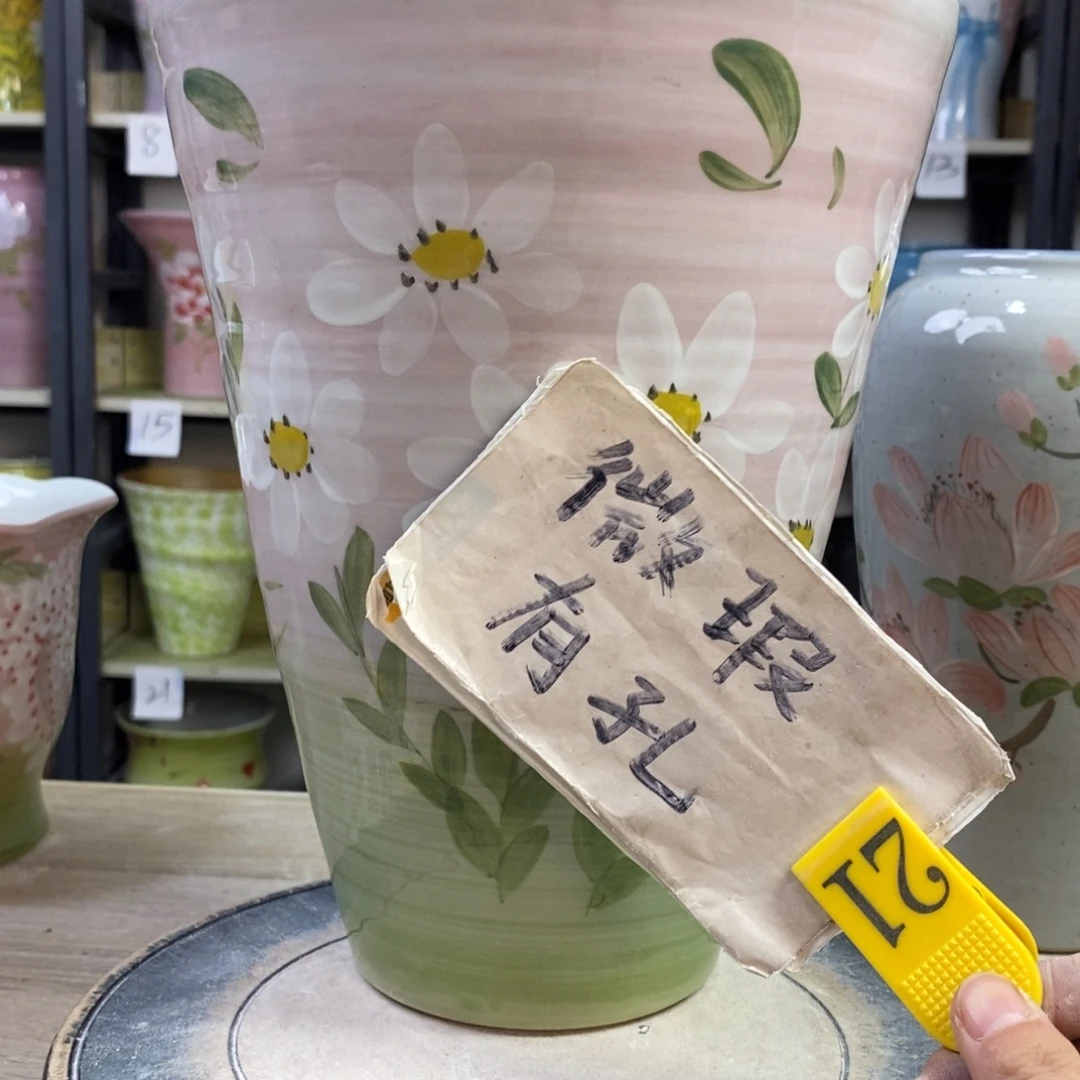 景德镇手工手绘陶瓷花盆