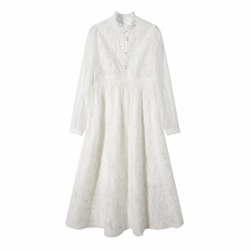 【小花】秋季连衣裙修身显瘦长袖裙子25L7365