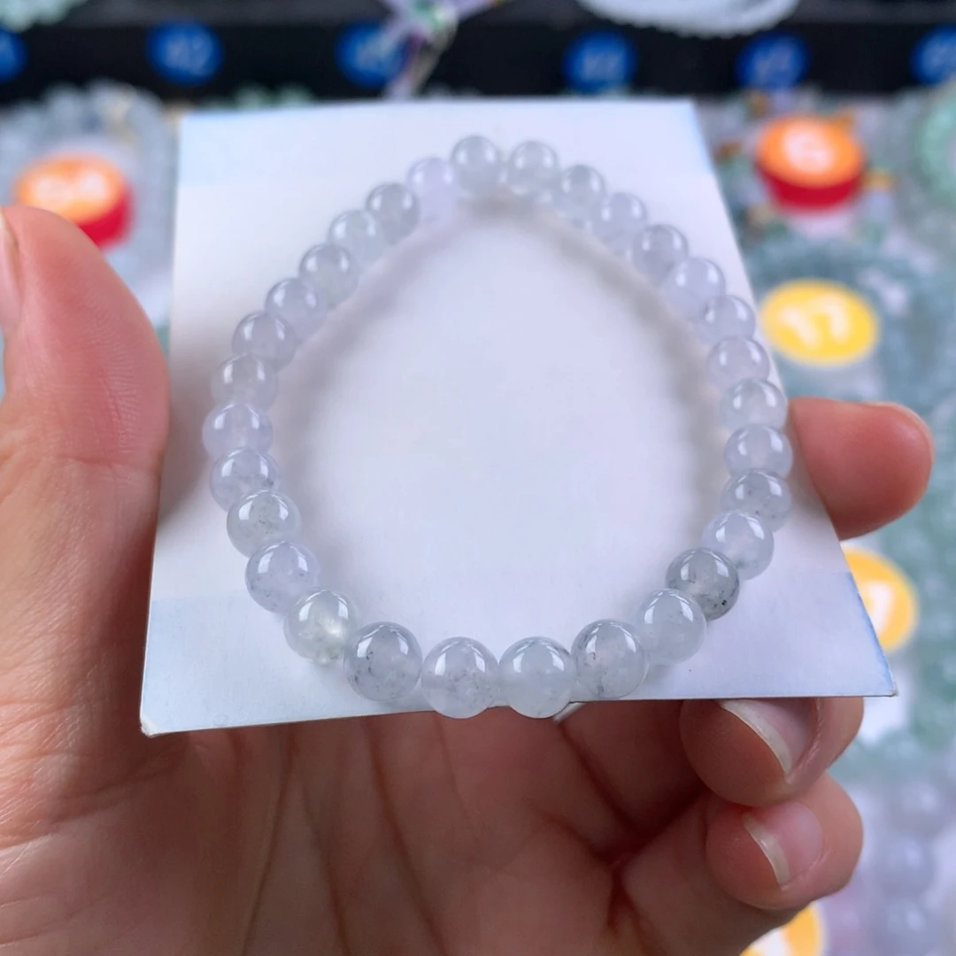 翡翠未镶嵌手链卡6.4