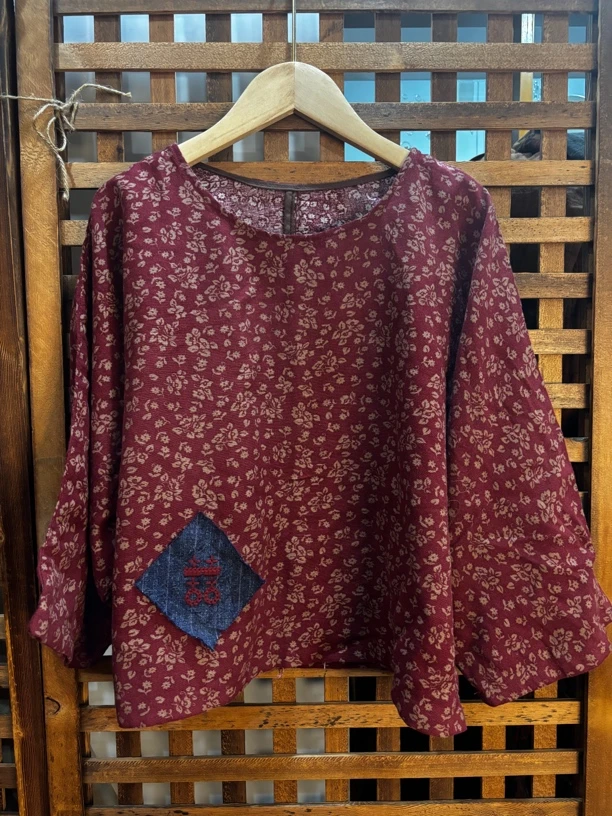 华姐家春夏新款24159款贴布短款上衣