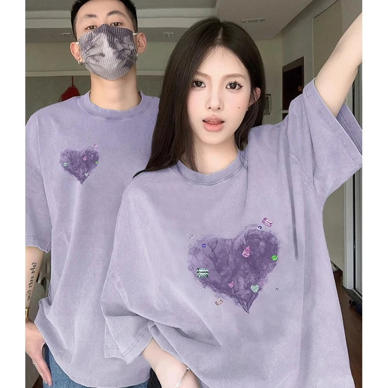 特别的disoo情侣装夏季装2025新款网红高级感小众情侣大码短袖t恤