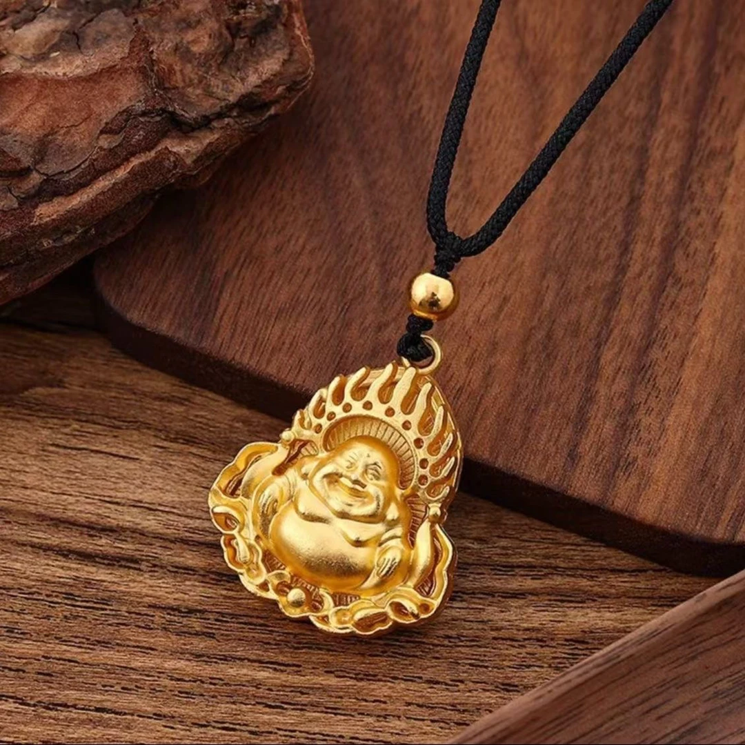 【粉丝福利】精美民族风火焰佛吊坠黑绳项链