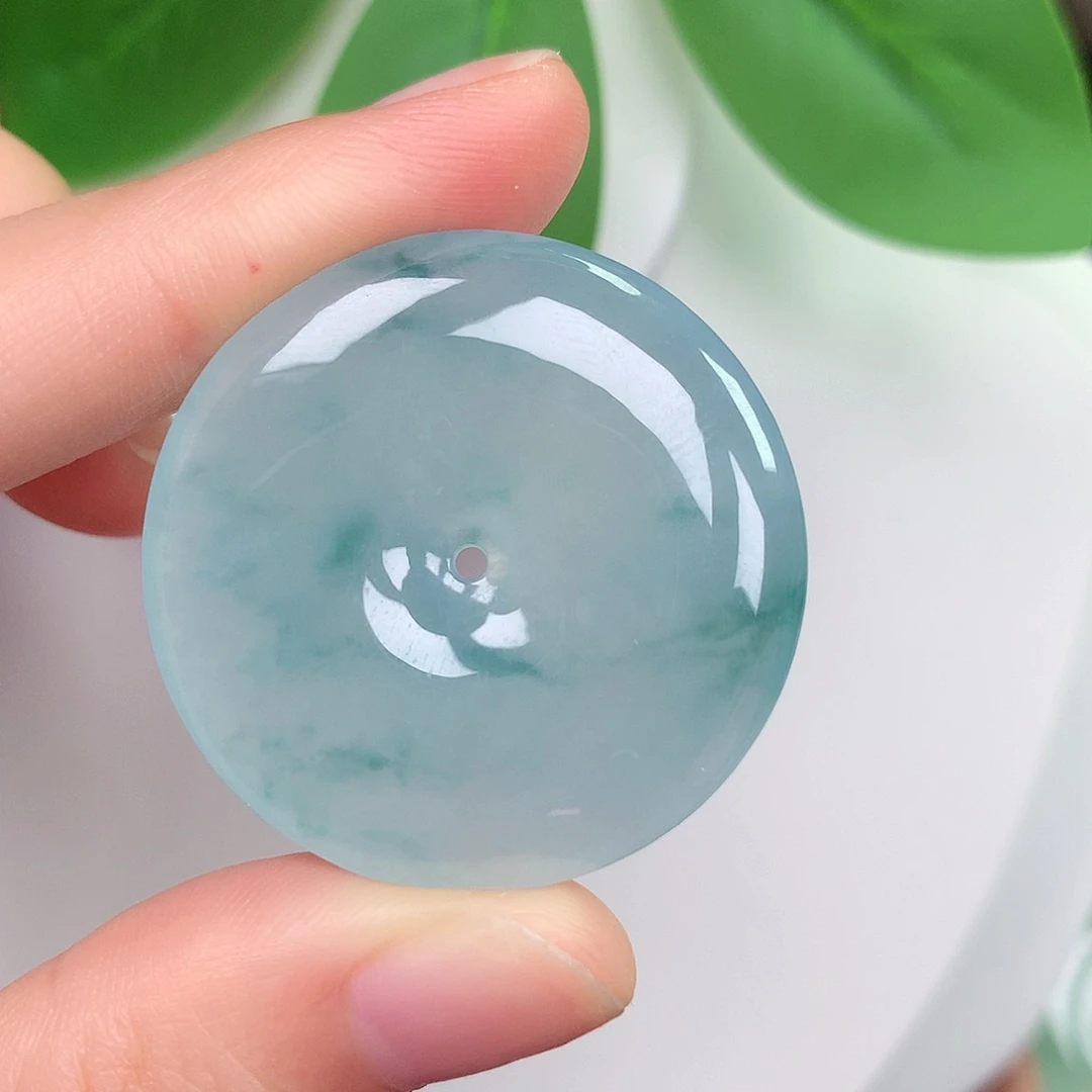 颈饰未镶嵌翡翠平安扣 32.7-5.8mm