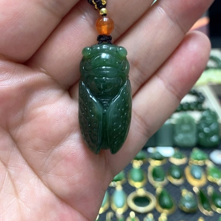 和田玉（碧玉）未镶嵌吊坠(不含链)