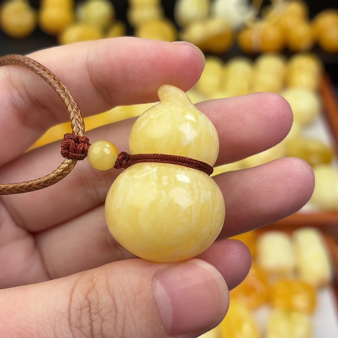 蜜蜡未镶嵌毛衣链蜜蜡