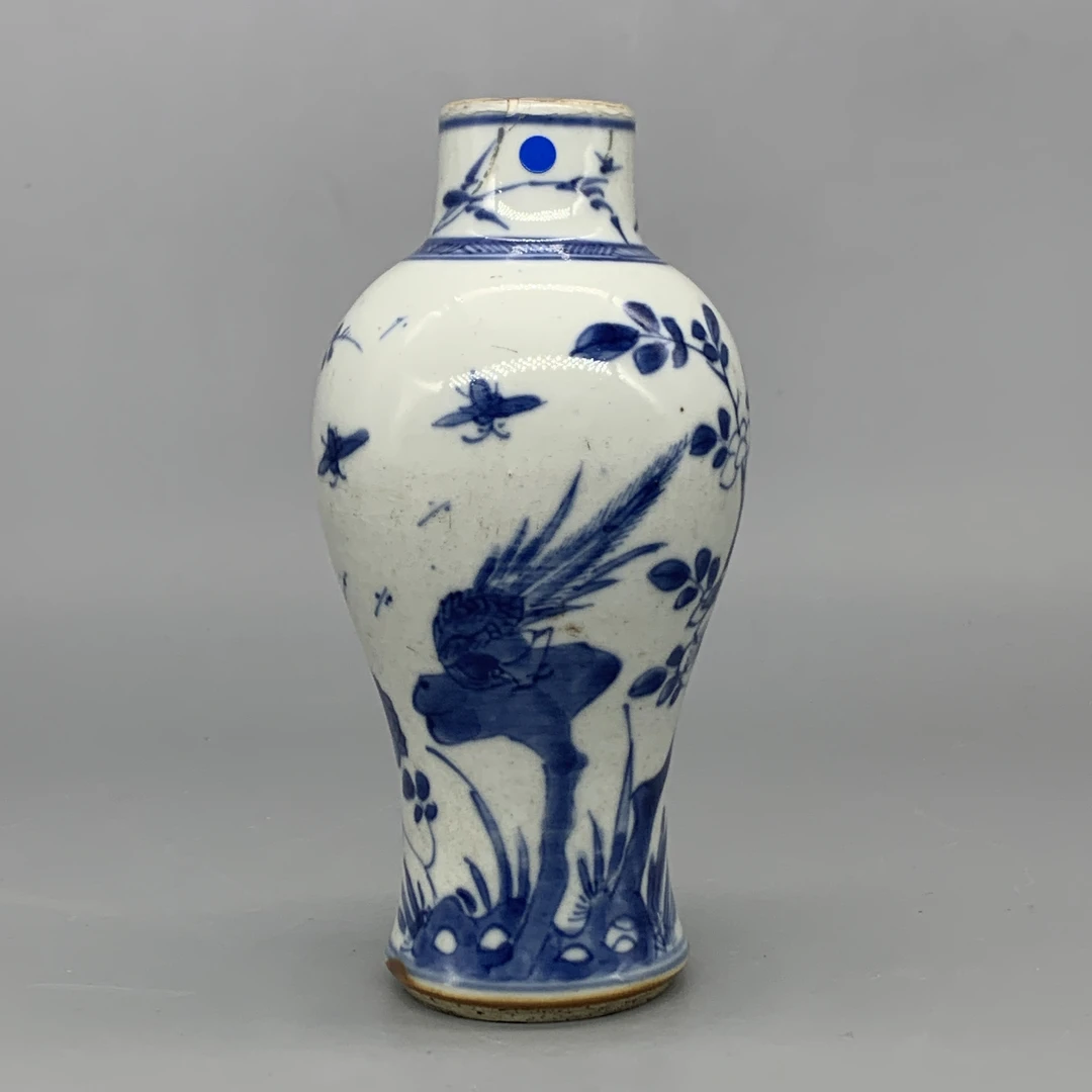 82511056*清康熙青花花鸟纹瓶/瓷器八/江苏省文物总店/MM