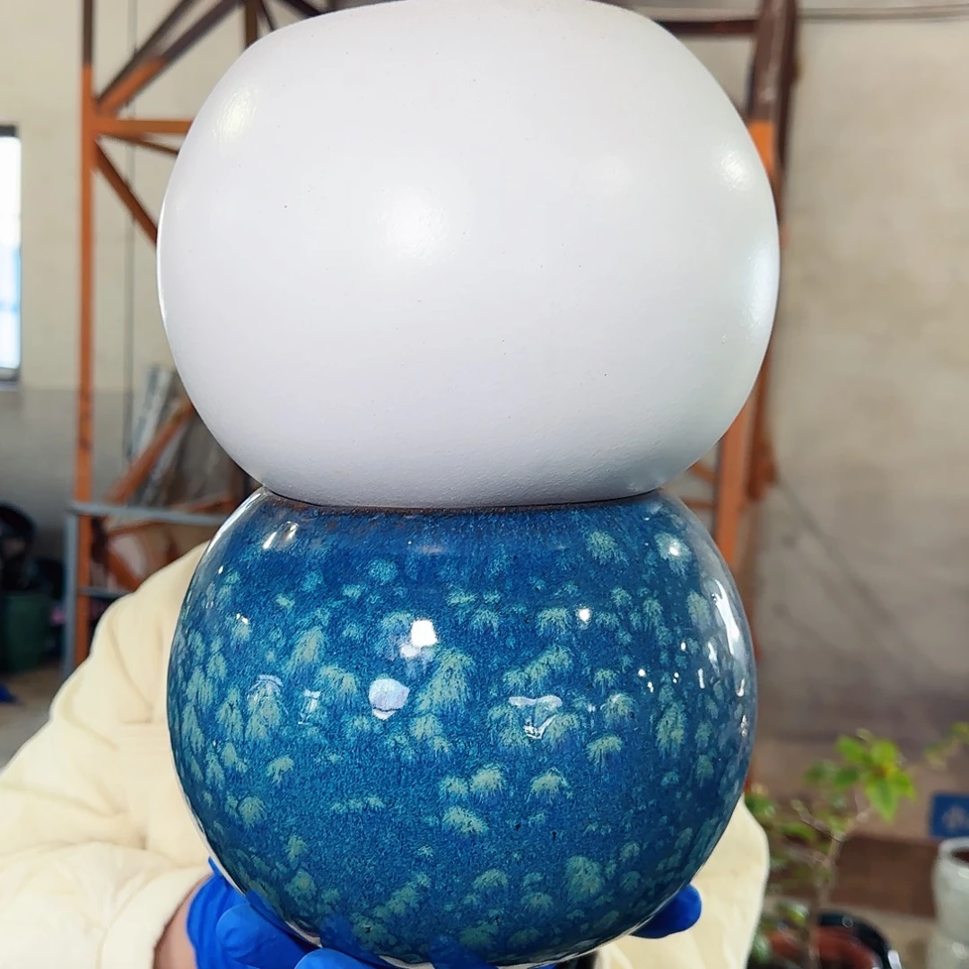 紫砂花盆高17口15