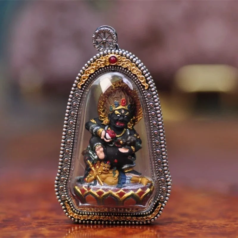 立体黑老爷，925外壳手工手绘擦擦带绳礼盒