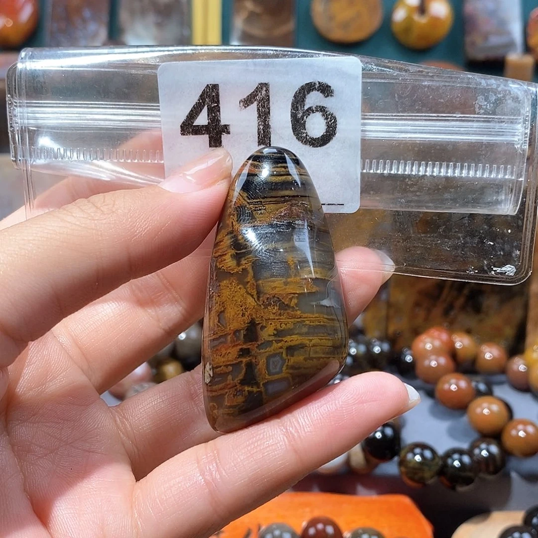 硅化玉天然北票硅化玉手把未镶嵌