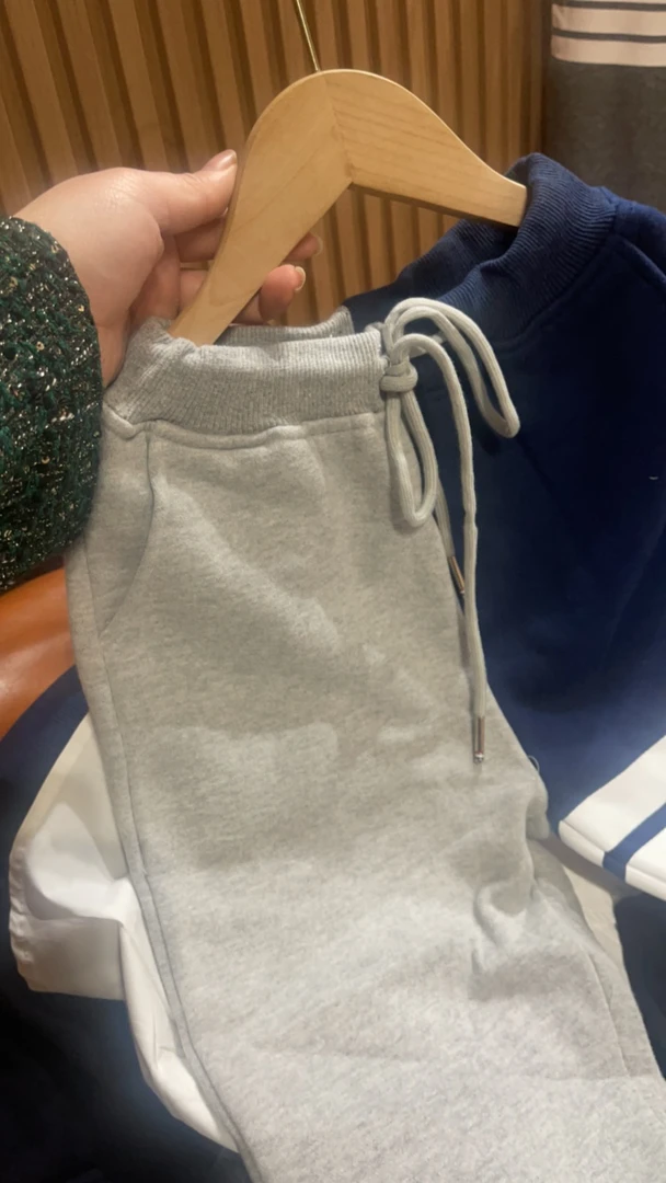 断码 拼色加绒儿童休闲卫裤