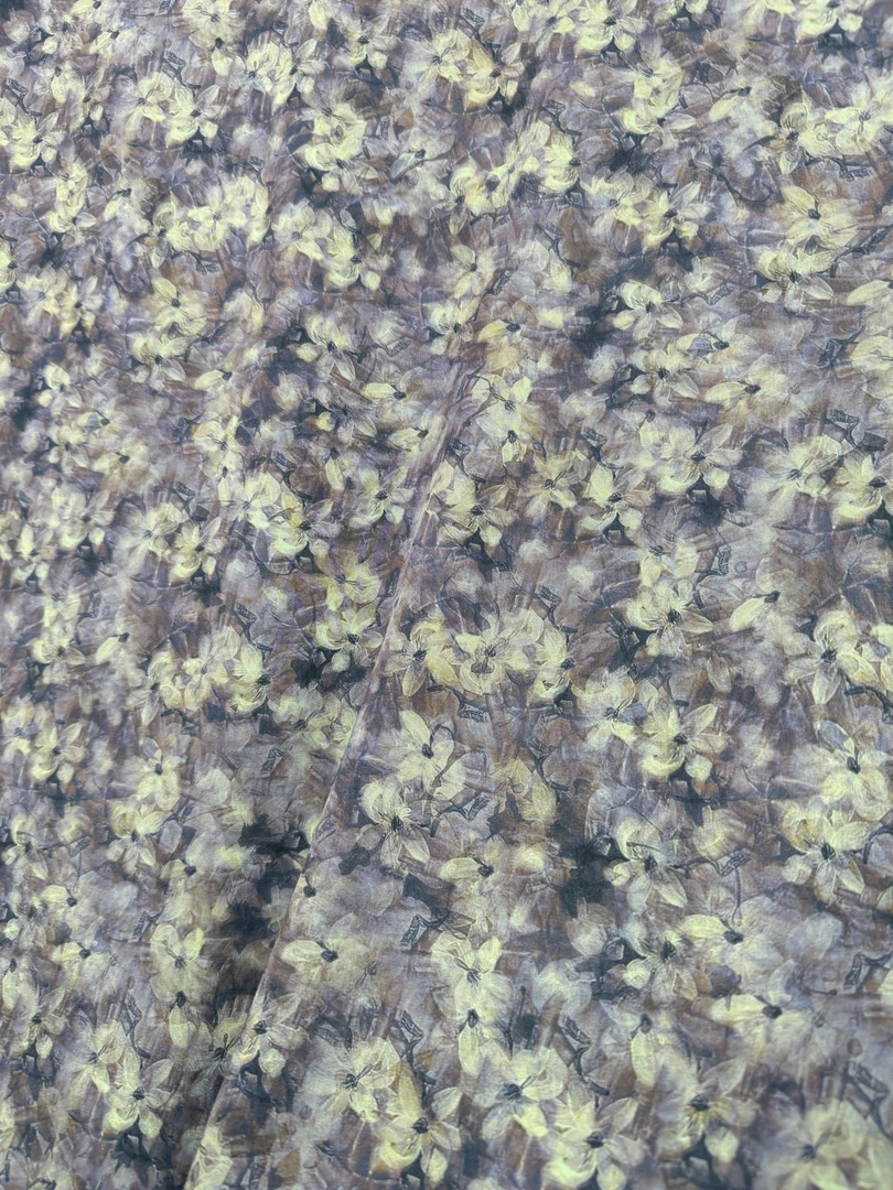 染底香云缎.五叶花.春夏秋连衣裙旗袍面料柔软舒适