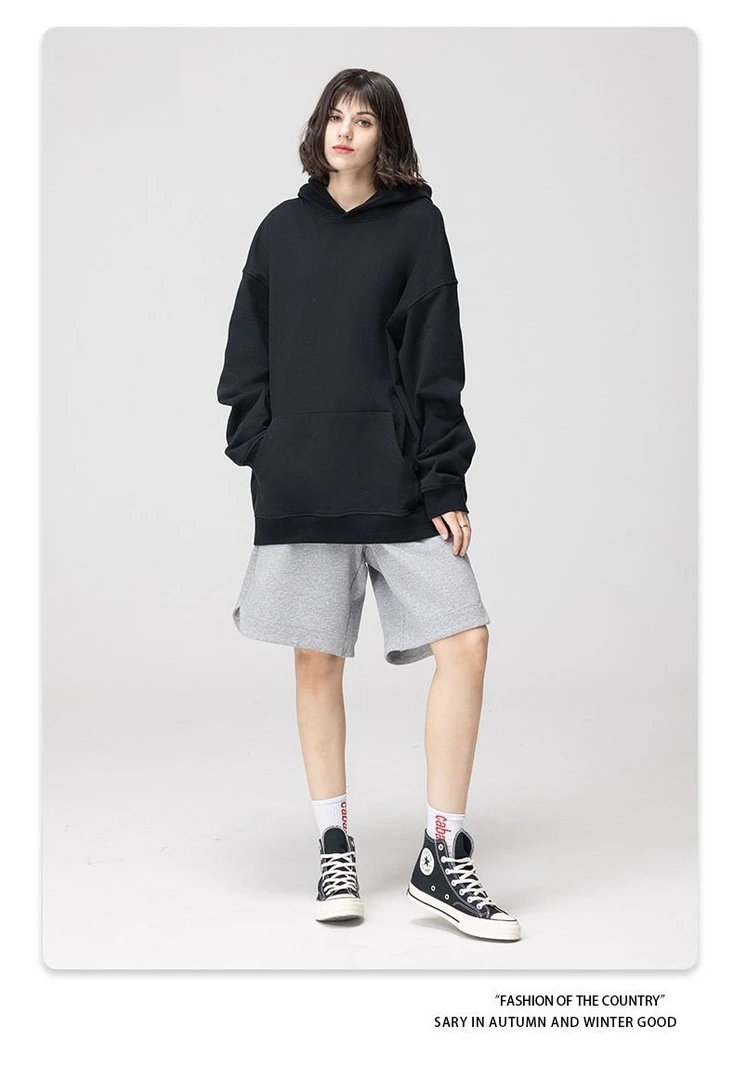 加境|秋冬连帽穿搭套头休闲宽松型百搭长袖卫衣上衣学院风情侣
