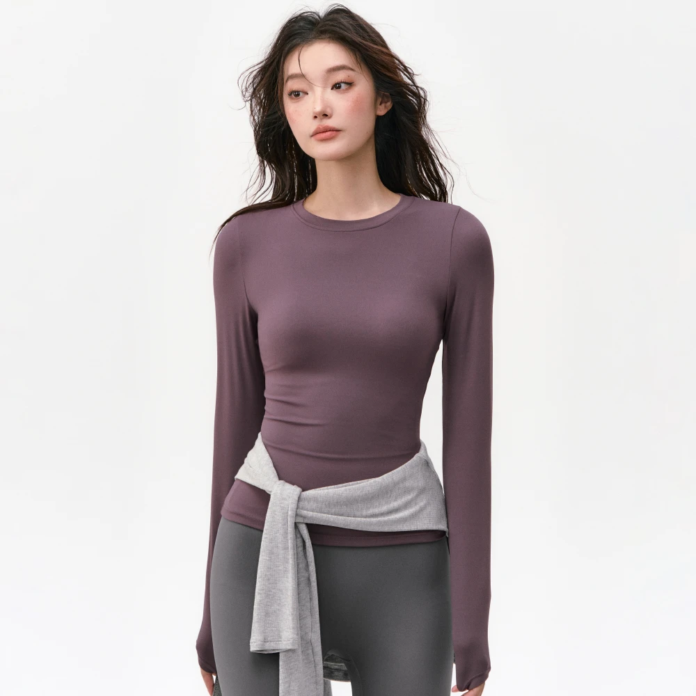 举重妖精瑜伽服女秋冬款显瘦普拉提训练服健身速干衣运动上衣长袖