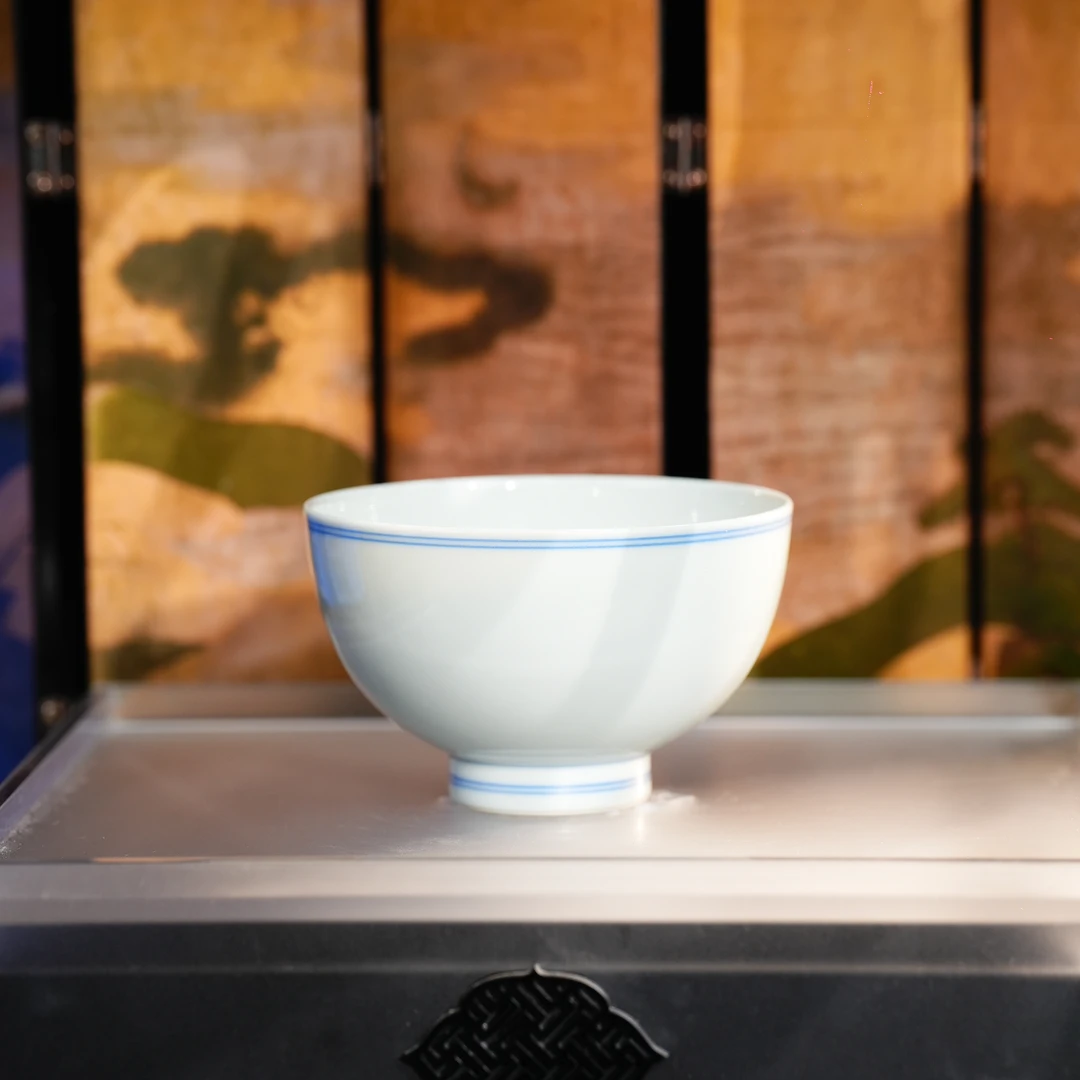 永明尚玩丨箍线素瓷大杯   容量120ml景德镇茶具