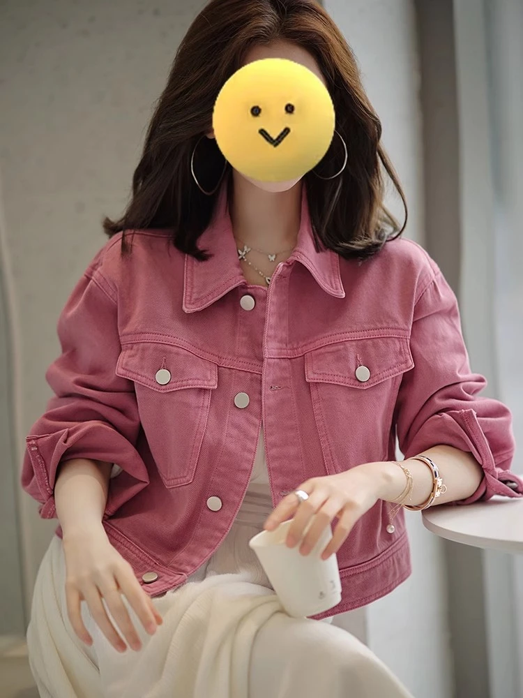 牛仔外套春秋2025女小个子时尚休闲韩版美拉德宽松牛仔外套女士