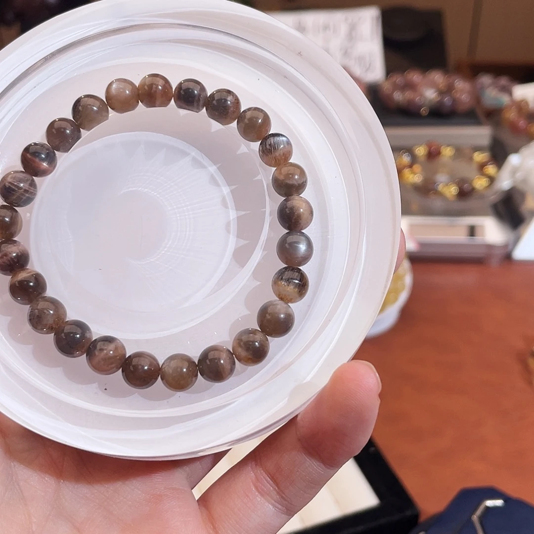 手链未镶嵌水晶黑金骨干7m