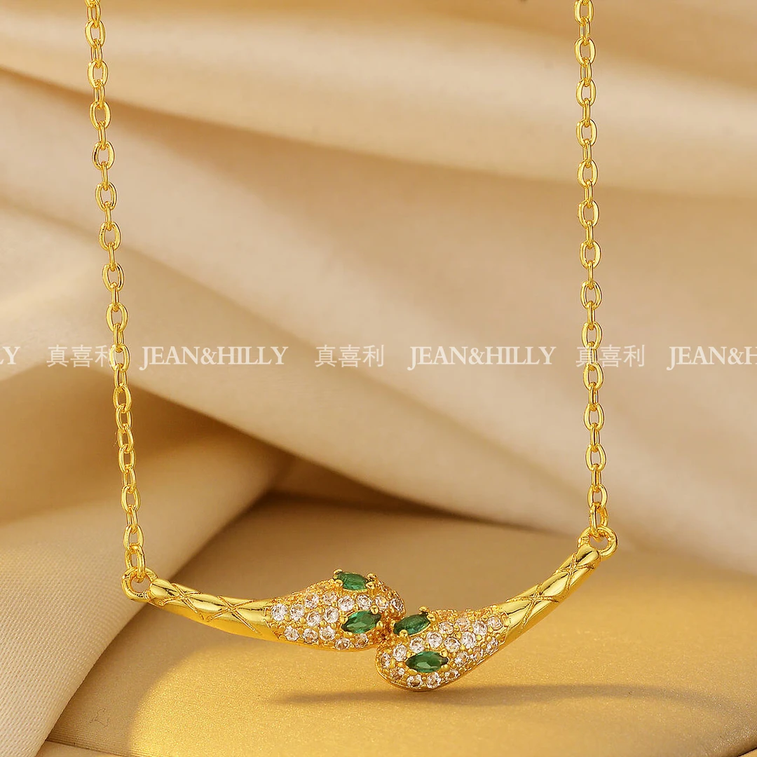 【双头灵蛇】项链 真喜利 2025蛇年新款 秋冬温柔百搭精致不撞款