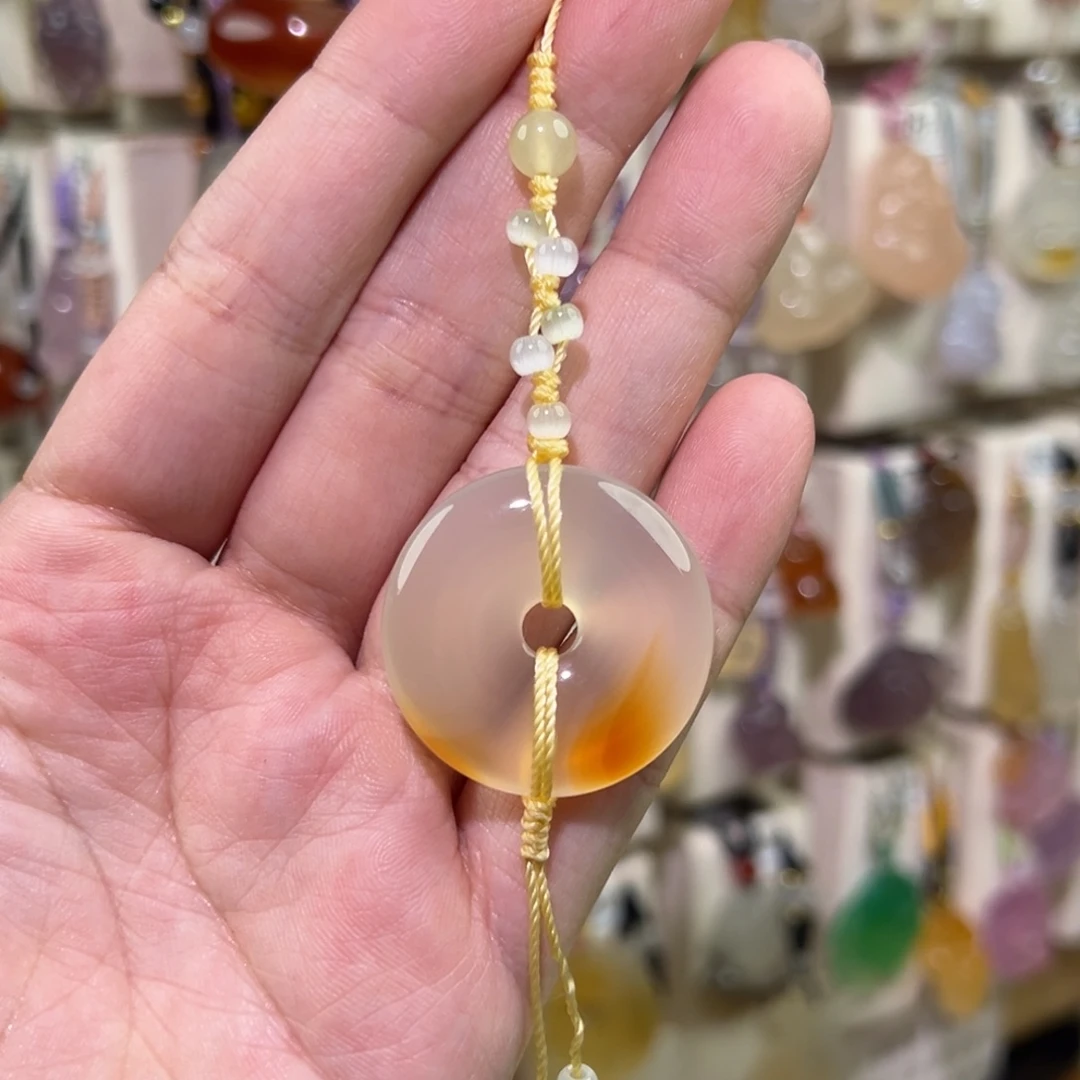 玛瑙/玉髓未镶嵌吊坠(赠链)