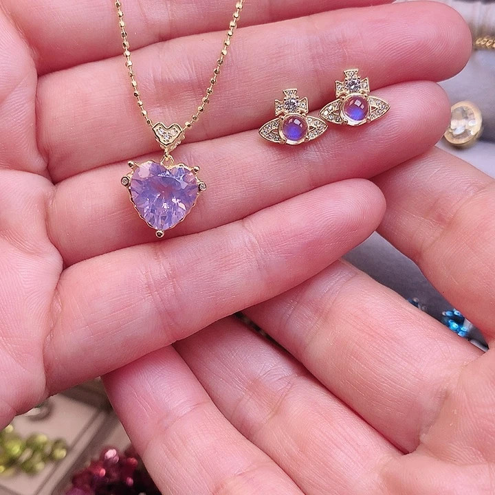 ·***·银S925镶嵌颈饰水晶