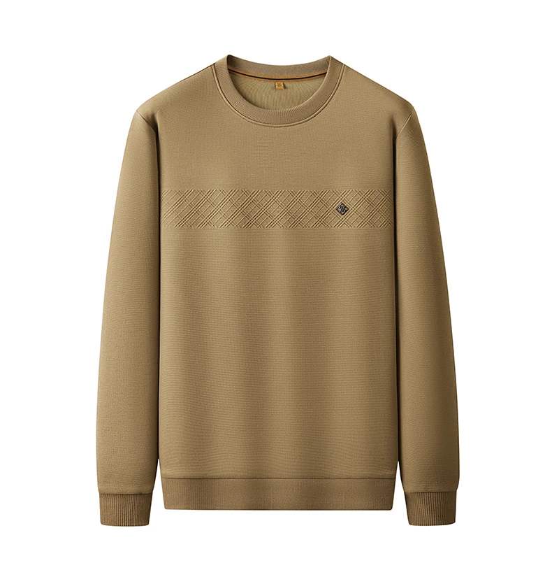 81168加肥加大男装夏时尚休闲圆领长袖商务男士