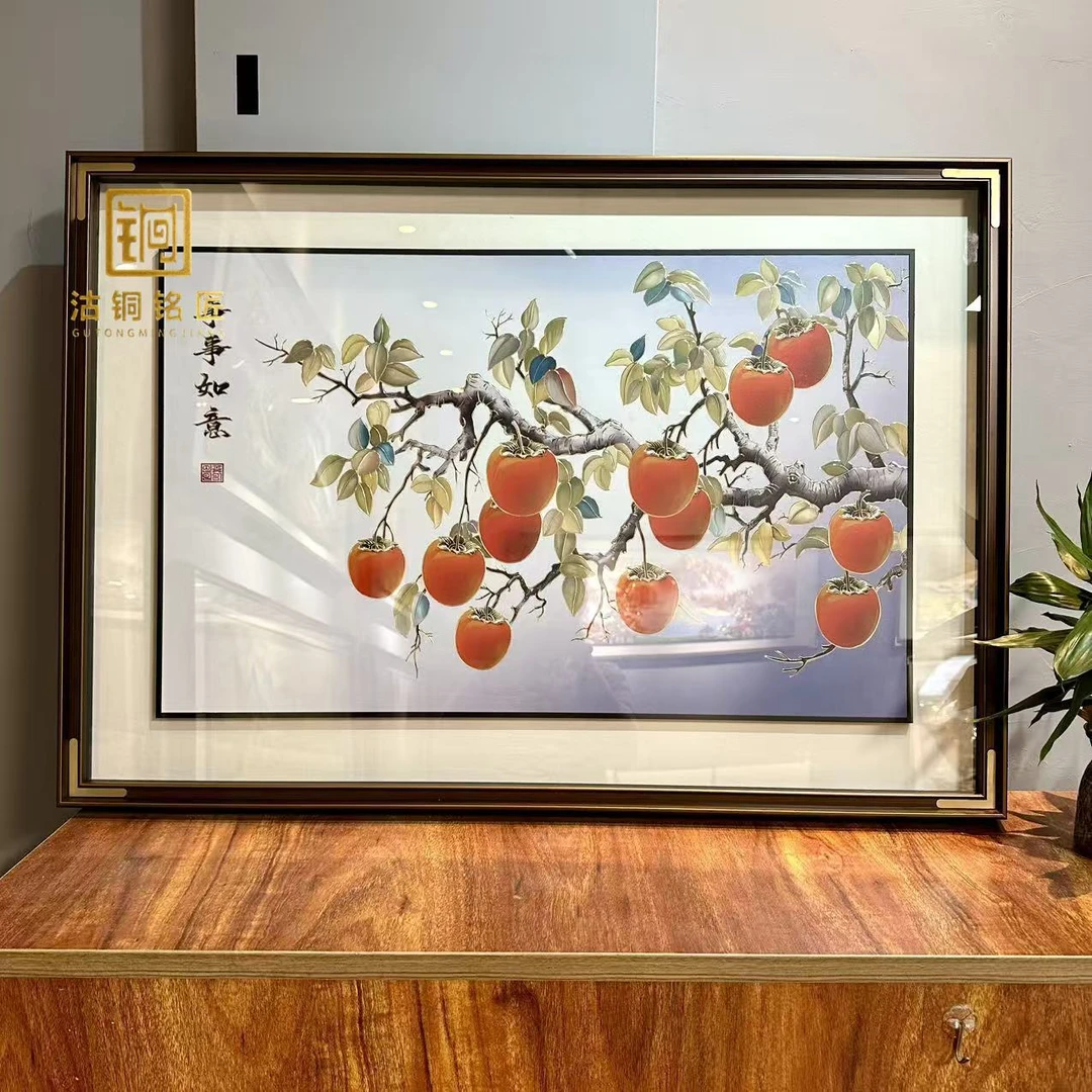 【事事如意】铜雕入户挂画现代玄关装饰画走廊过道餐厅壁画