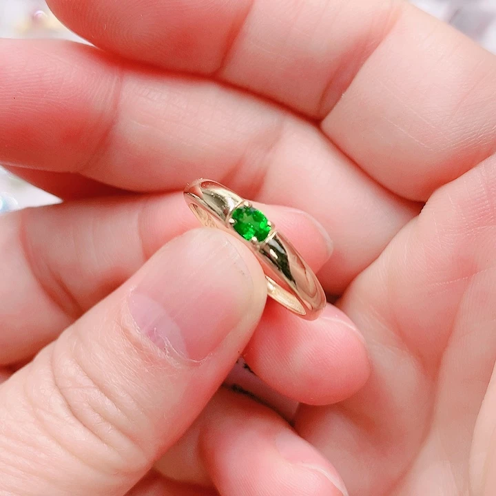 透辉石戒指银S925镶嵌