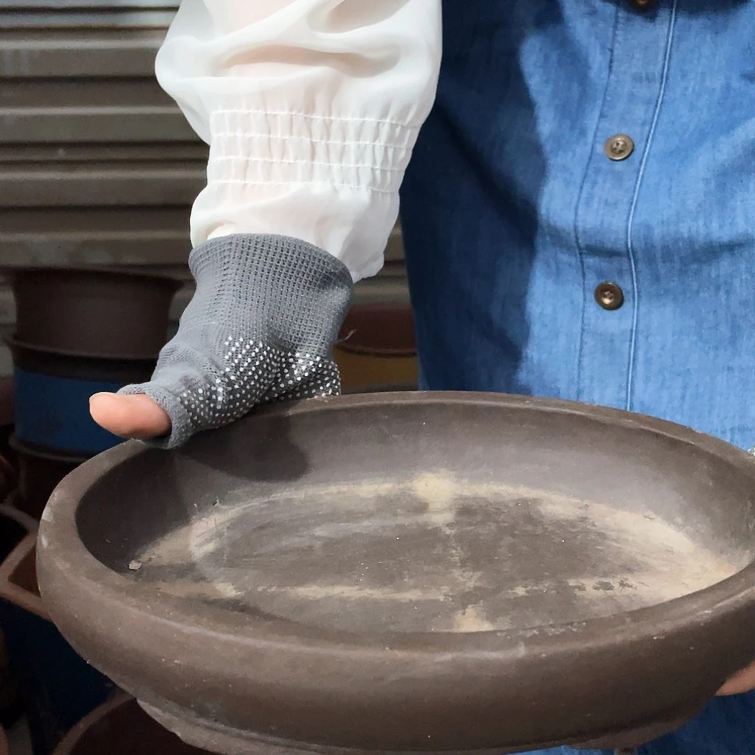 宜兴紫砂紫砂花盆花盆26无孔椭圆