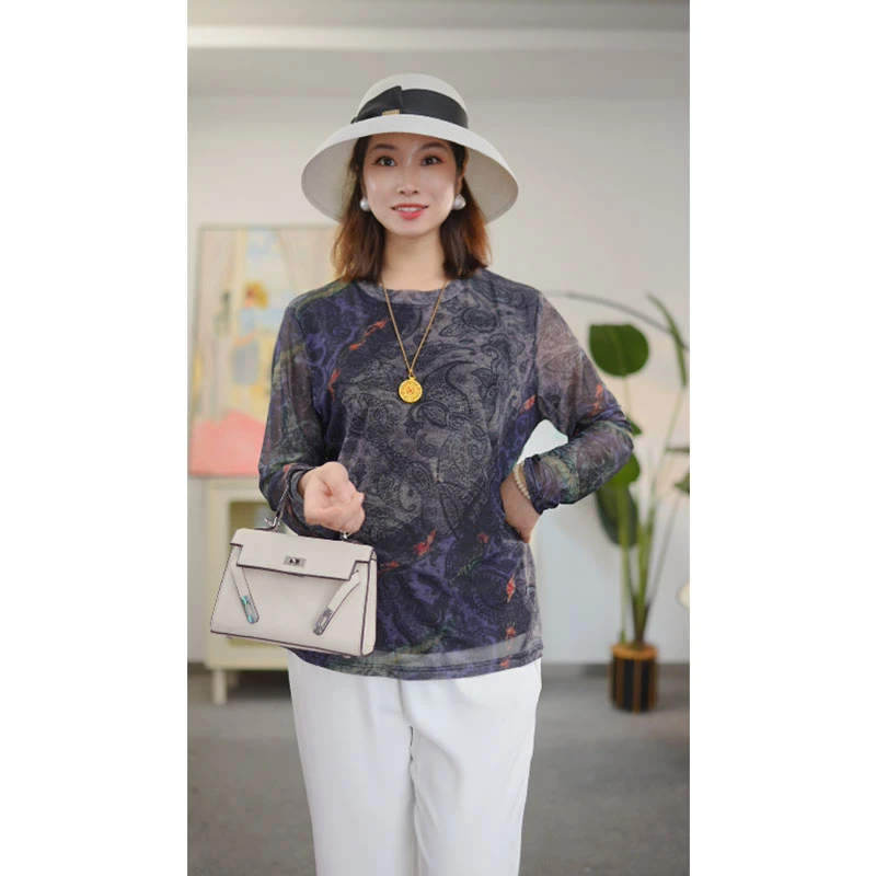 星梦情缘大码女装秋季新款120斤穿到230斤透气宽松显瘦小衫上衣