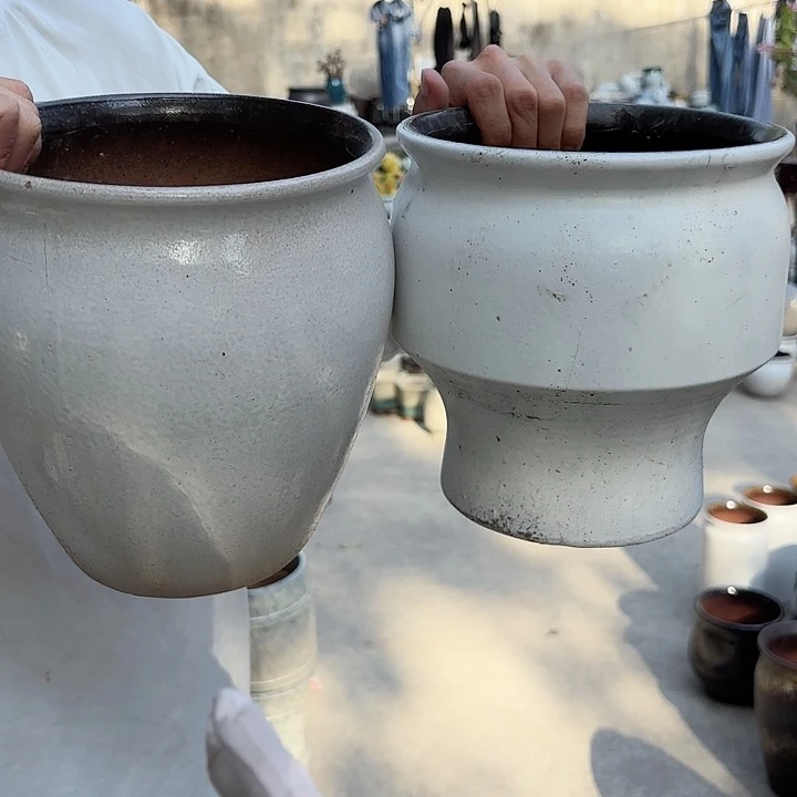 紫砂茶碗瑕疵两个白口径19高度20