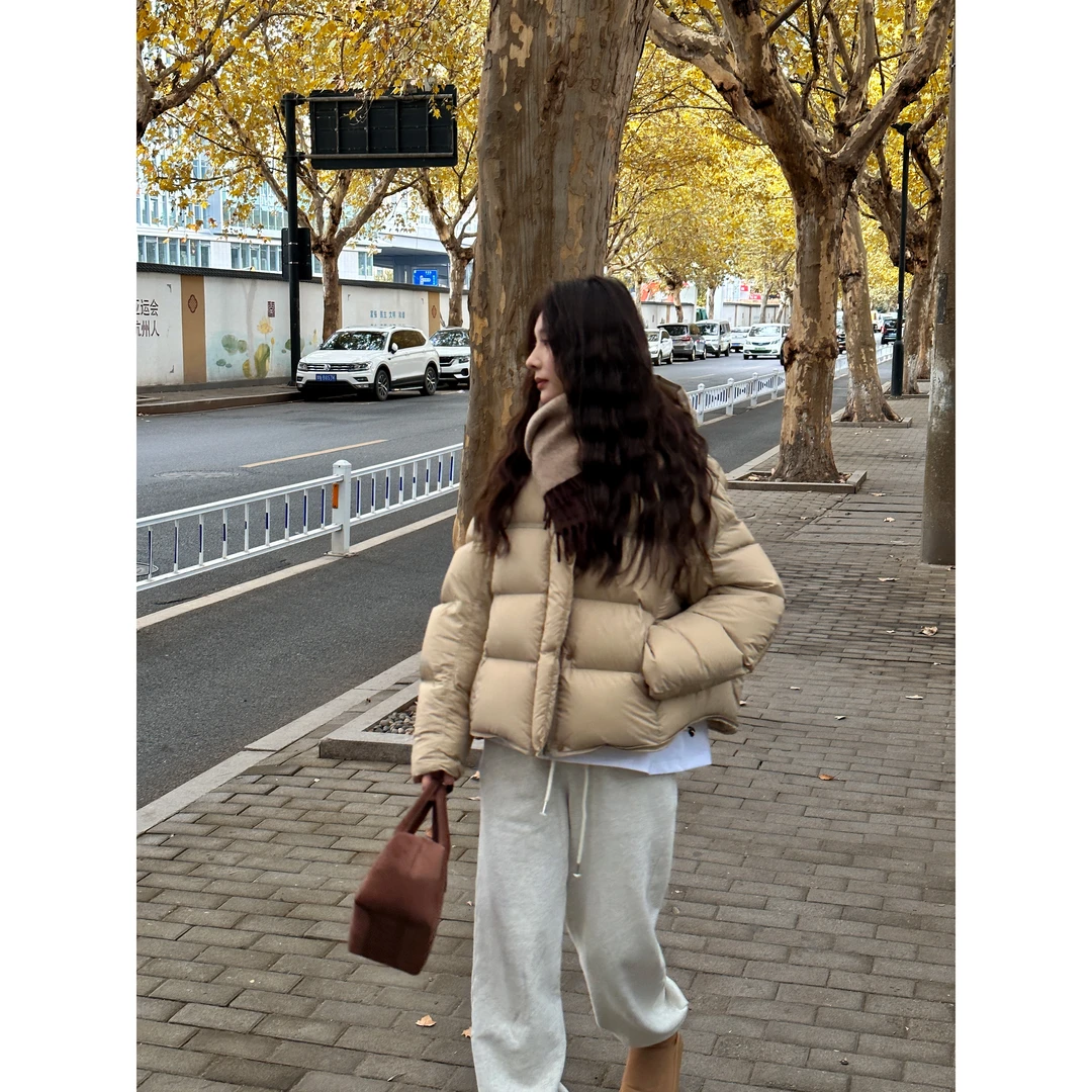 【SHA.Li】白云里 冬季白鸭绒短款保暖宽松羽绒服韩版外套Y9010