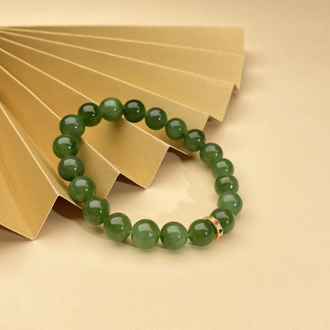 【小北好物】和田玉DIY单圈手串QH13X491【多样性发一件】 约9mm+