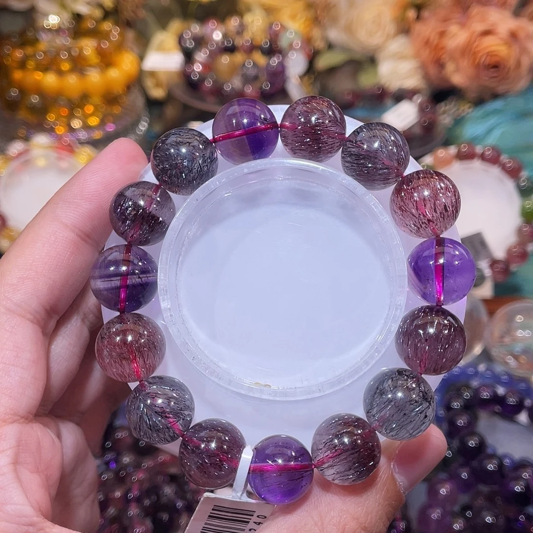 手链未镶嵌水晶黑加仑超七14m