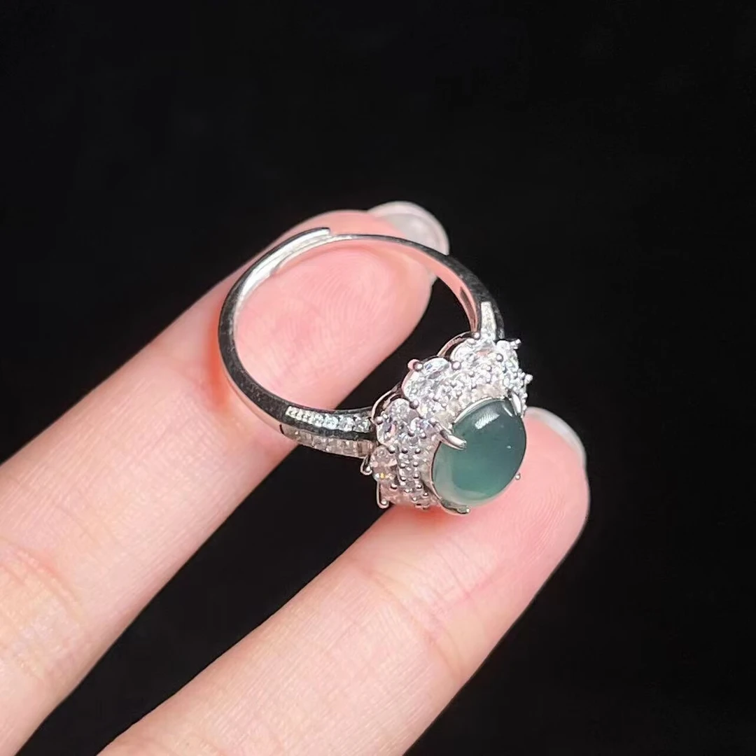 天然翡翠蛋面戒指多样性发一～ARF3022