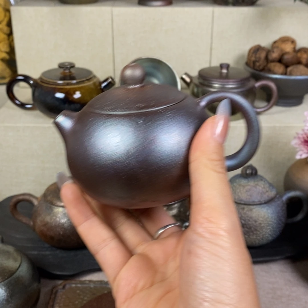 建水紫陶柴烧茶壶