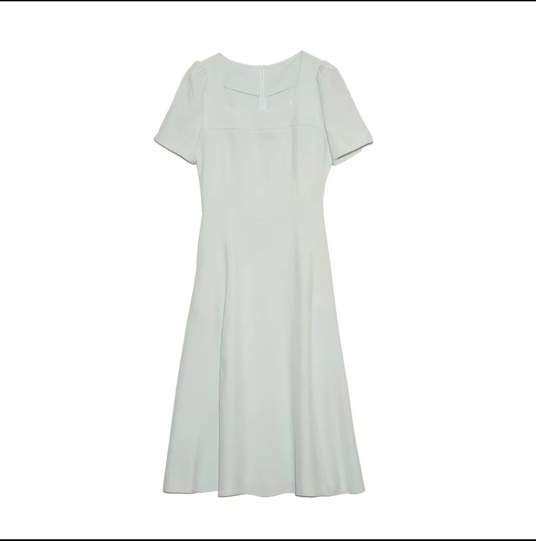 S0712法式气质修身收腰夏季短袖连衣裙尽显高【无运费险】