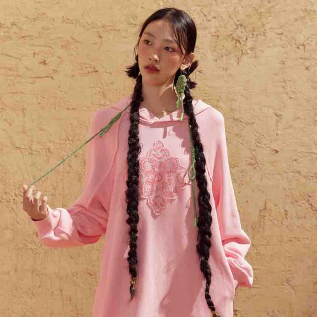 XXJ 张系 连帽减龄宽松卫衣连衣裙 潮牌洋气时尚连衣裙