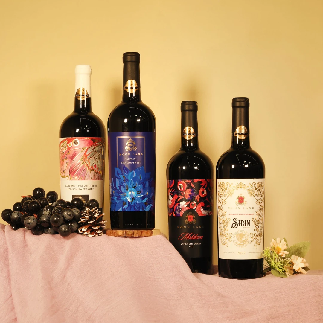 【 俄罗斯进口】木莱特冰焰，晚香，火烈鸟，粉黛红葡萄酒750ml/组合