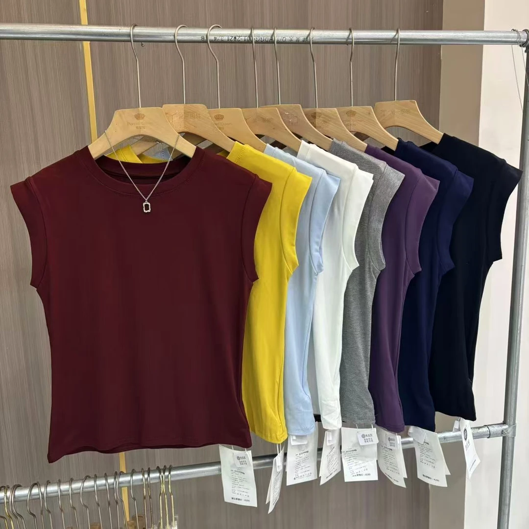 档口货紫皇冠A152巨显瘦百搭短袖大版运动时尚休闲夏季宽松纯色