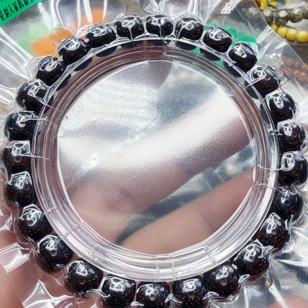 布***妹手串星月菩提29黑金星月菩提单圈0.9