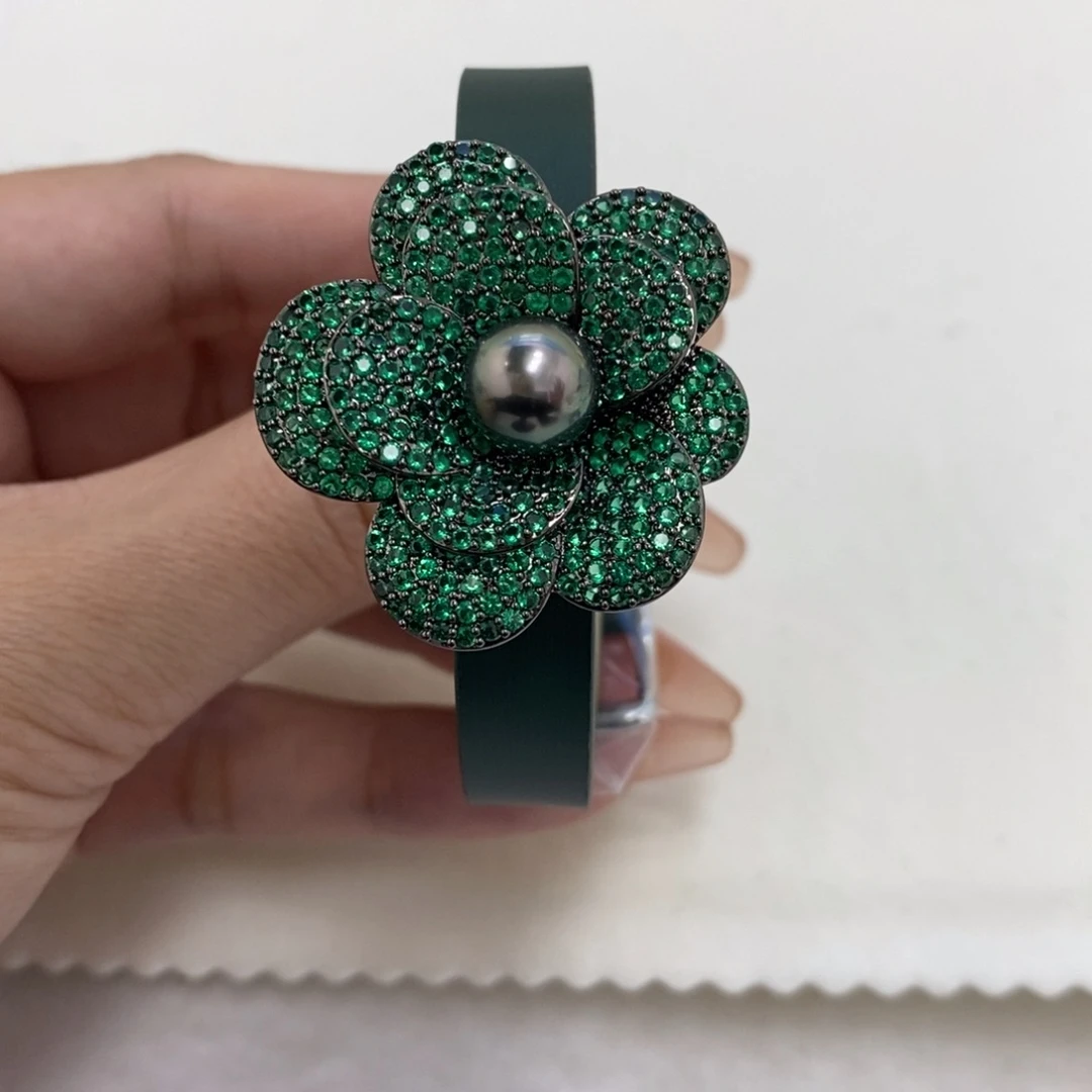 未镶嵌裸珠海水珍珠大溪地手表项链两戴款