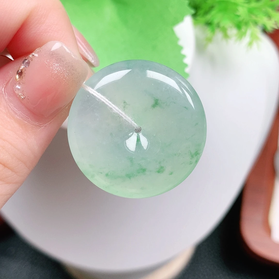 翡翠未镶嵌颈饰平安27.4-5.6