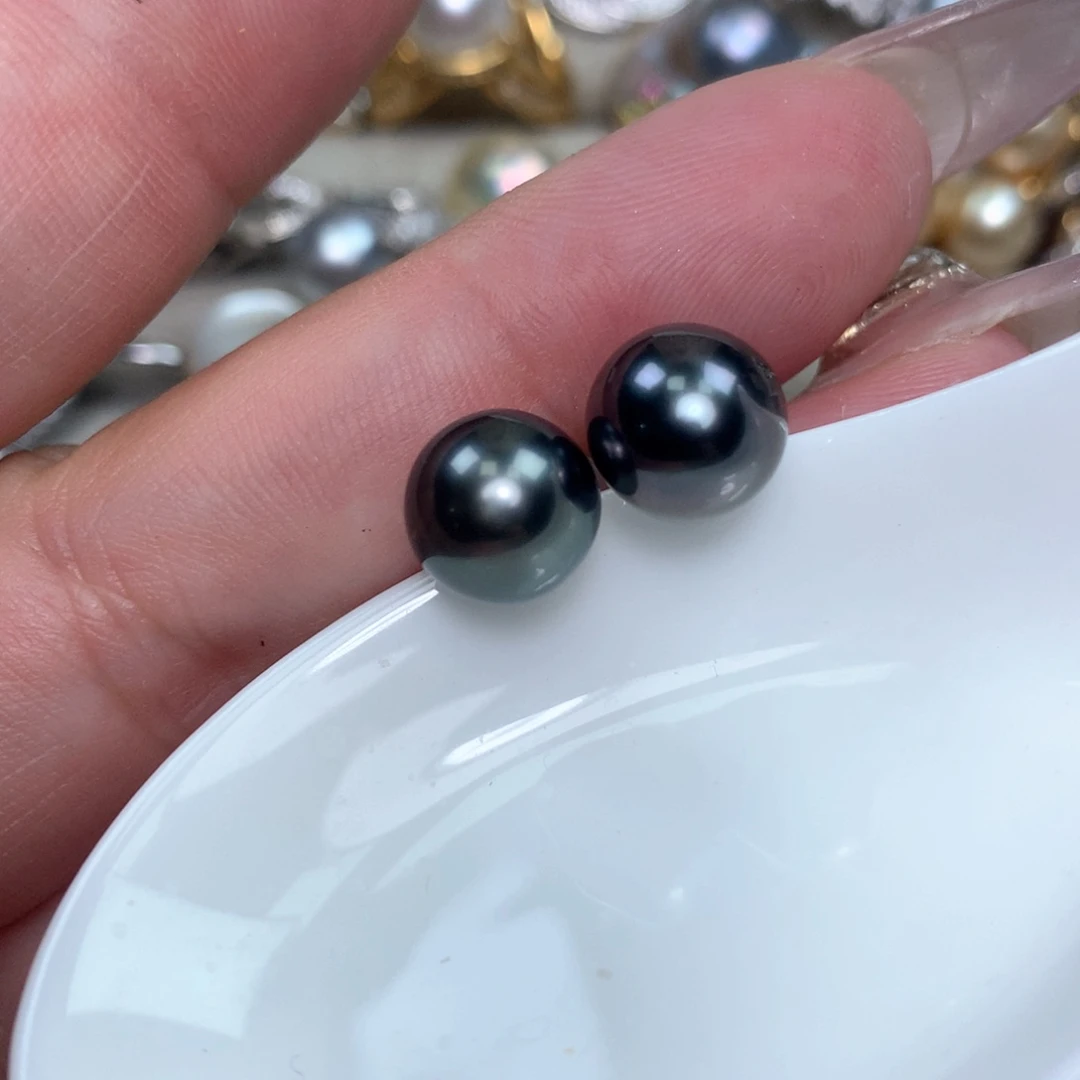 海水珍珠耳饰18K金镶嵌