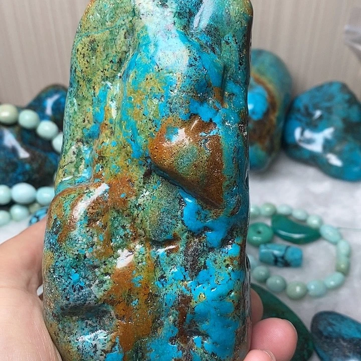 天然松石观赏石摆件