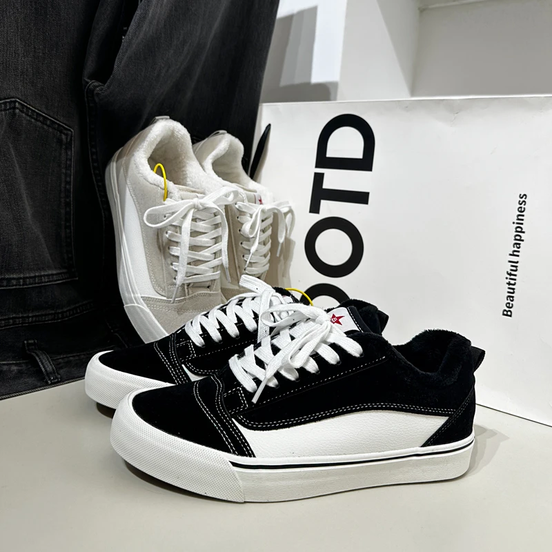 2025秋冬季新款加绒棉鞋休闲男生增高板鞋男款潮流百搭爆款潮鞋子