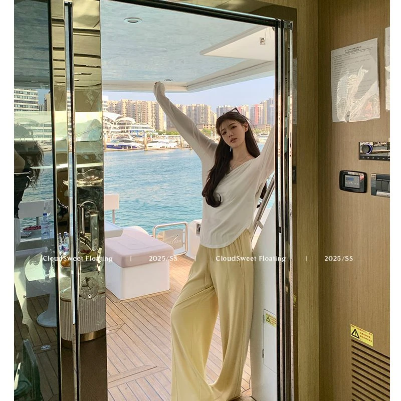 【CloudSweet 04/22 10:00】自由呼吸感 超chil百搭铜氨丝直筒裤