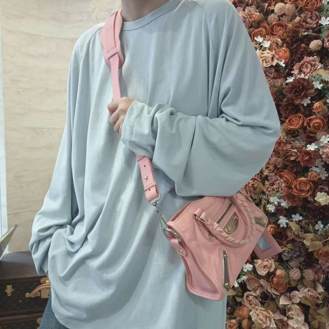95新 Balenciaga/巴黎世家 【冰】粉色小号机车包
