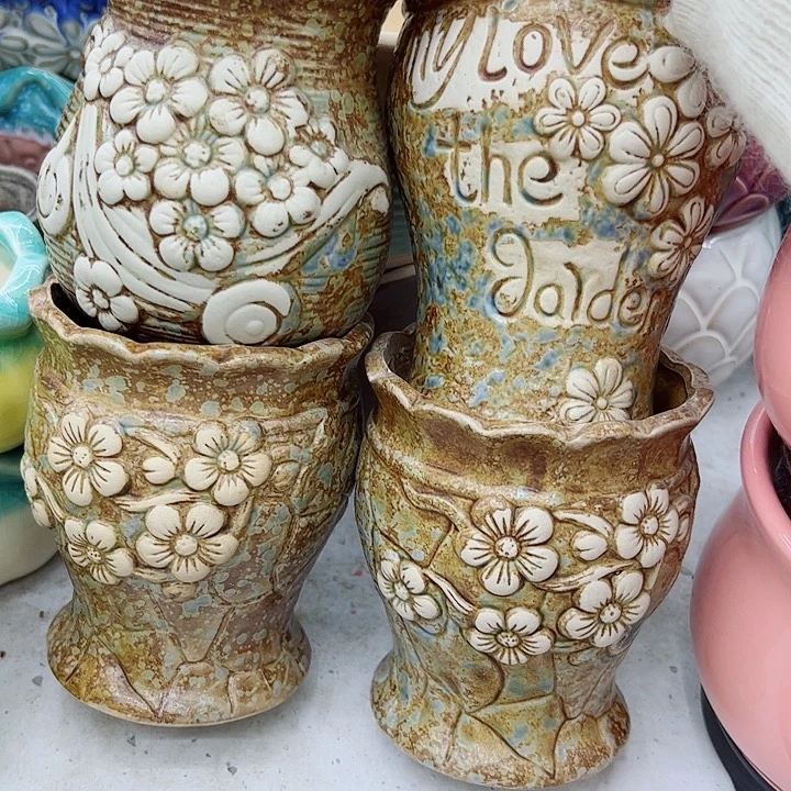 多肉绿植陶瓷花盆9.9包邮，有孔