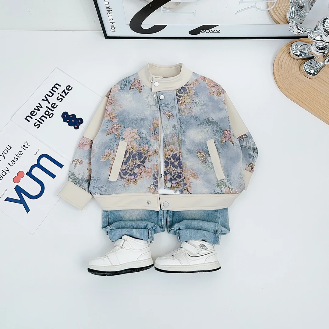 男童外套春秋款儿童皮衣2025新款春装洋气 AC25023 悠悠童话童装